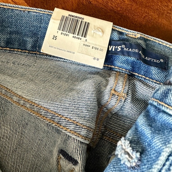 Levi’s Twig High Slim High Rise Slim Leg Ankle Fit Light Wash Button Fly Jeans - Picture 13 of 14